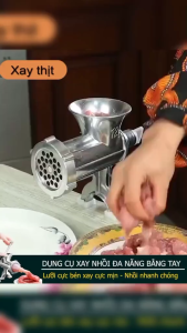 Máy Xay Thịt Bằng Gang Cỡ Đại Size 10 - Chất Lượng Cao Kèm 3 Ống Nhồi Xúc Xích