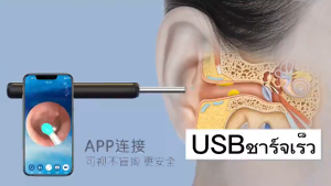 LED แสง 6 ชนิด กันน้ำ ไม้แคะหูมีกล้อง ชุดแคะหู ไม้แคะหู ส่งฟรี 800000W HD พิกเซล ที่แคะหู WIFI USB พร้อมช้อนหู 4 อัน ไฟ