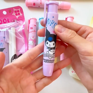 【CW】Sanrio Eraser Kuromi 库洛米Cinnamoroll 玉桂狗Melody 美乐蒂 Pom Pom Purin 布丁狗 Hello Kitty 凯蒂猫三丽鸥按动橡皮擦素描绘图不易留痕