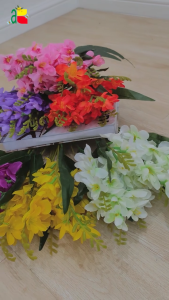 BUNGA ARTIFICIAL ANGGREK KAIN K9 SL B8125 BUNGA PLASTIK DEKORASI RUMAH WEDDING