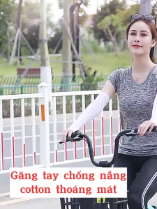 Ống Tay Chống Nắng Chống Tia UV Vải Thoáng Khí Có Xỏ Ngón Găng Tay Chống Nắng Nam Nữ