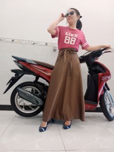 Váy xòe umi cột dây
