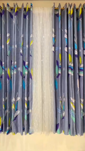 DFW Canadian Semi-Blackout Ring Curtain – Cartoon Floral & Abstract Prints