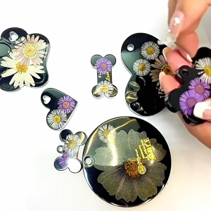 Cetakan Silikon Resin Liontin Kalung Keychain Pendant Mold Hewan Kucing Anjing Ikan