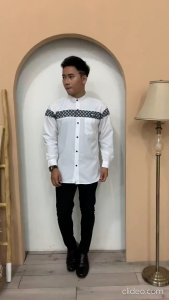 Baju Koko lengan panjang pria dewasa / Koko hadroh 2024/ Koko Terlaris dilazada /Gus azmi Guz Miftah