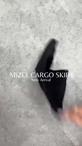 Rok Cargo Pendek Wanita Pinggang Karet Belakang Melar Elastis Bahan American Drill Tebal Korea Style