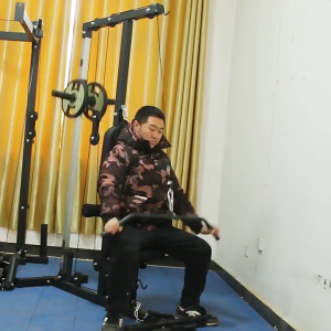 ADSports AD48 Lat Pull Down Pulley Machine Extra Pulley For Seated Rows & Strap For Ab Crunches 双垫颈部拉绳高低拉综合训练器