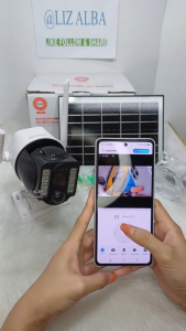 Solar CCTV Outdoor Waterproof with SIM Card 4G/Wifi 10MP V380 Pro CCTV Camera Dual Lens Screen IP Security Camera High Battery Full Color Day and Night Vision Remote Two Audio intercom