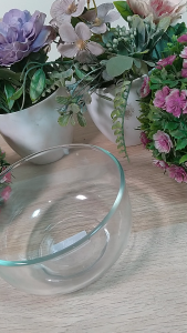 CHOBIG Mangkuk Kaca 1200ml Bening 165cm Mangkok Hotel Bowl Tempat Buah Sayur Salad SLB