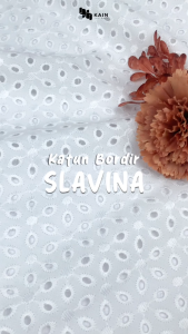 05 meter Bahan Kain Katun Bordir Slavina