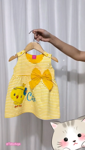 Baju Pakaian Anak Bayi Newborn Cewek Perempuan & Dress Lekbong Umur 8 - 18 Bulan Bordir Gambar Cute