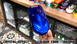 2K Paint  AIKKA AK2058 Star Cs Blue  CRYSTAL SERIES Car Motor Paint DIY Aerosol Spray Bottle Cat Bancuh Kereta 珍珠蓝 车漆