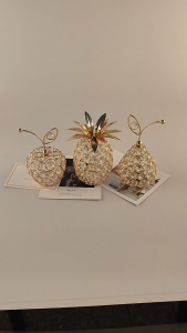 Crystal Nanas Pear Apple Pajangan Mewah / Pir / Nanas / Apel Ornamen Kristal Buah / Dekorasi Ruang Tamu Kristal