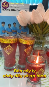 Đèn cầy ly loại cao cỡ lớn - Đồ Cúng Việt