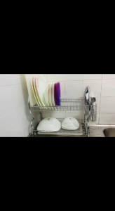 44cm Chrome Dish Rack – Durable Stainless Steel Kitchen Organizer