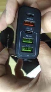 SG-Stock Fast Charger 150W UK Plug USB 6 Ports Travel Fast Charge Charger For Mobile Phone Wall Charger