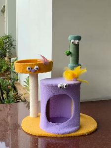 Cat Condo Rumah Kucing Interaktif Toys Rumah Box Kucing Jumbo Pohon Cakaran Scratching