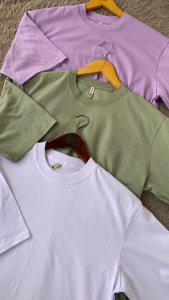 Kaos Polos Oversize Wanita Zeroeight Bahan Cotton Combed 24S Ukuran M L XL