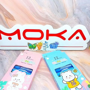 FH-A99 Crayon Oil Pastel Isi 12 dan 24 Warna Motif Kartun Perlengkapan Mewarnai Anak / Set Krayon