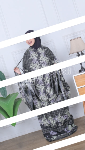 Mukena Travelling 2in1Mini Pouch Dewasa Shakira Motif Sultan Bahan Katun Mikro Premium
