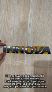 Emblem Logo Tulisan Innova Chrome