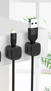 Gratis Semua - Organizer Klip Kabel Magnetic / 3 PCS Cable Holder Set / Penyimpanan Kabel Winder / Bracket Kabel Klip