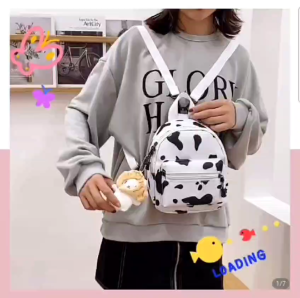 Tas Ransel Mini Tas Anak Perempuan Wanita 2024 Tas Bahu Motif Sapi Terbaru Termurah - (COD)