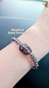 Collectors Grade Smoky Quartz Wealth Pixiu Bracelet