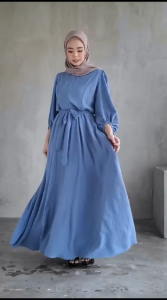 RUBI DRESS CRINKLE /GAMIS CRINKEL PREMIUM TERBARU 2024 /GAMIS WANITA SIMPEL ELEGAN
