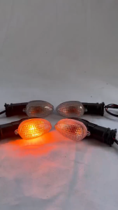 Lampu Sein Standar Motor Yamaha Vixion RX King Bison Xhabre XSR WR 155 Mika Model Bening Nyala Lampu Kuning