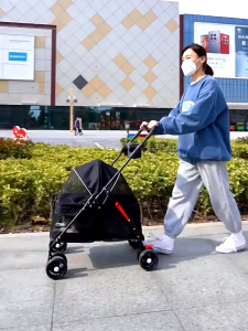 (DOOGO)Pet Stroller Cat Stroller Pet Trolley Cat Trolley Dog Trolley Cat Carrier Puppy Cart