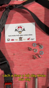 Bộ khóa cài quai dây nón bảo hiểm - Chốt cài dây thay nón mũ bảo hiểm kim loại hàng tốt