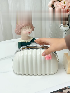 OFM-C1112 Kotak Tisu Bentuk Kerang dengan Pegas Serbaguna / Tissue Box Stylish Glossy / Mini Pouch