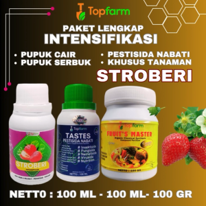 Pupuk Topfarm / Pupuk Paket Lengkap Buah Stroberi / Pupuk Khusus Pohon Buah Stroberi / Pupuk Booster Buah Stroberi Lengkap / Pupuk Stroberi Terbaik / Pupuk Pembesar dan Pelebat Buah Stroberi