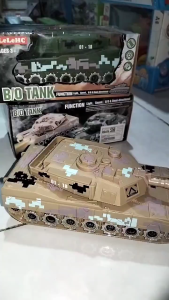 UKURAN BESAR | Mainan Anak Mobil Tank Military Bump And Go BO HC019A