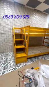 GIƯỜNG TẦNG GỖ THÔNG TỰ NHIÊN CAO CẤP GIAO NHANH HCM