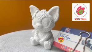 Tượng thạch cao tô màu Cáo Hồng cao 10cm LinaBell C31 (Không kèm màu) trò chơi trẻ em