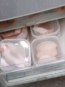 OFM-C1142 Kotak Penyimpanan Makanan Kulkas 350ML Wadah Ikan Daging Bahan Makanan Bpa Free Transparan
