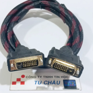 Cáp DVI / Cáp 2 đầu DVI - D (Loại 24 + 1 Kim) - Cáp dài 1.5M (Cáp bọc vãi dù)