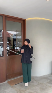 Kemeja Wanita Bahan Rayon Twill Polos By Zubi Fashion