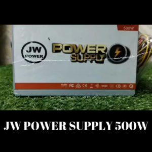 JW POWER ATX 500W Power Supply With 1 Power Cord and 1 Year Warranty