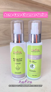 Acne Care Cleanser Series by Hafira Skincare. Skincare anti acne Membersihkan hingga pori-pori terdalam Mempercepat penyembuhan jerawat. AMAN untuk BUMIL BUSUI ORIGINAL HALAL BPOM