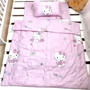 Bộ chăn gối nệm cho bé Katina House vải Tencel siêu mềm mát thoáng khí nệm chống thấm