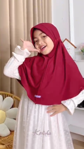 Hijab Anak Tasya Bergo Serut Anak Kerudung Instan Anak Perempuan Hijab Sekolah SD By Kalishaofficial
