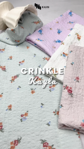 05 Meter Bahan Kain Crinkle Cringkel Kringkel Motif Kayla