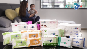 AMDPRO+ Ultra Gentle Wipes (10 Sheets x 3 Packs) | No Chemicals Safe For Face & Baby Alcohol-Free | Tisu Basah Bayi Bebas Alkohol