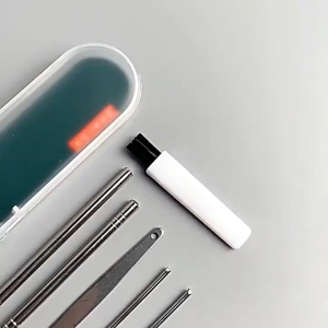 6 ชิ้น / เซต ที่แคะขี้หู สเตนเลส ที่แคะหู ขี้หู ขี้ผึ้ง ที่แคะหู ทําความสะอาดหู ช้อนดูแลหู เครื่องมือทําความสะอาดหู