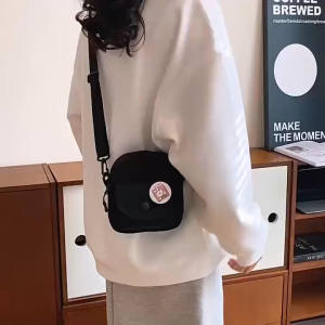 Túi canvas đeo chéo đeo vai bạn nữ nhỏ xinh nhiều màu dễ thương đựng điện thoại son môi tiện lợi