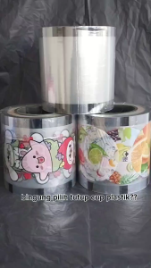 Plastik Lid Cup Sealer Seal Cup Gelas Gambar Motif / Seal Cup Polos