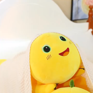 Thú nhồi bông rồng sữa nằm đáng yêu - Size 80cm - Quà tặng gấu bông con rồng vàng êm mịn.